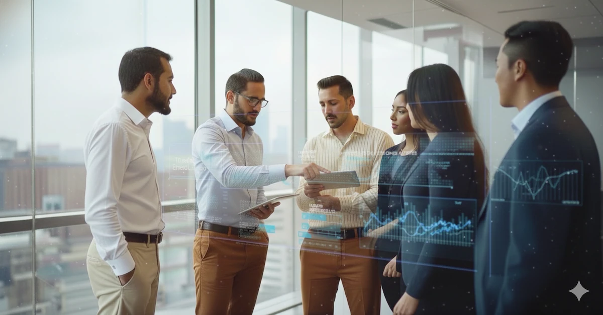 Equipo de ARI Tech Consulting liderando transformación digital y estrategia corporativa para seguros y finanzas